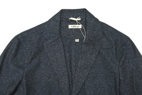 The Hill-side JK1-189 - Cotton Herringbone Tweed Tailored Jacket, Navy