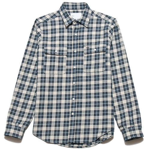 Adsum Flannel Plaid Navy/Cream at shoplostfound, front