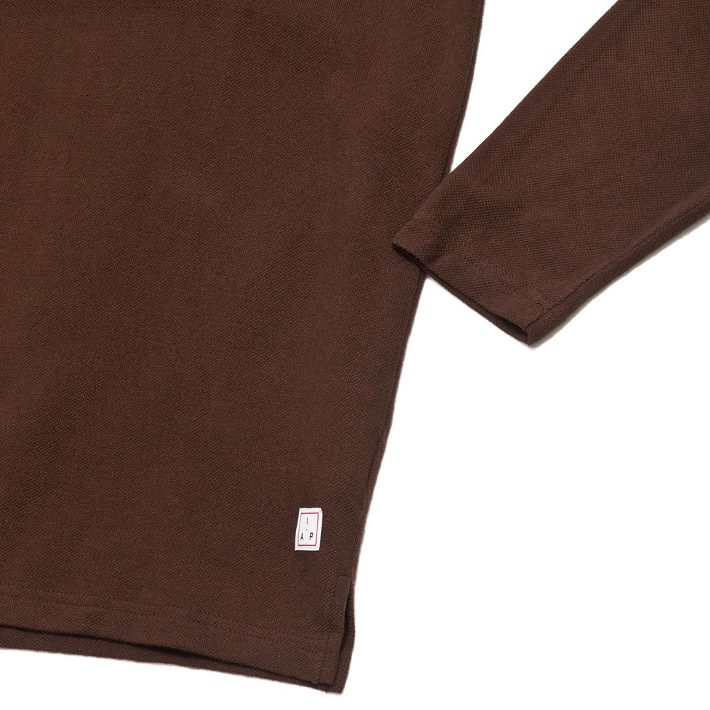 Adsum NYC Pique Long Sleeve T-Shirt Brown at shoplostfound, detail