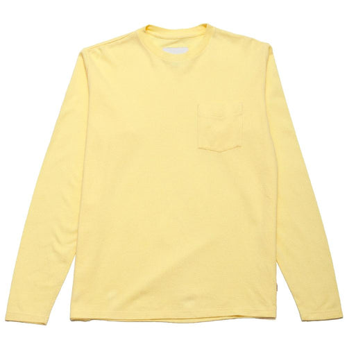 Adsum NYC Pique Long Sleeve T-Shirt Yellow at shoplostfound, front