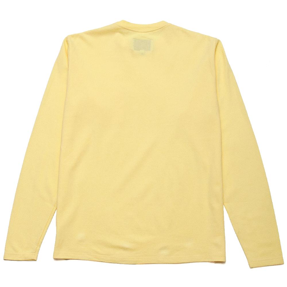 Adsum NYC Pique Long Sleeve T-Shirt Yellow at shoplostfound, back