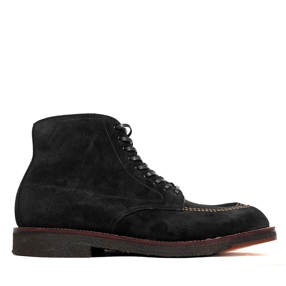 Alden Black Suede Indy Boot with Crepe Sole at shoplostfound, side