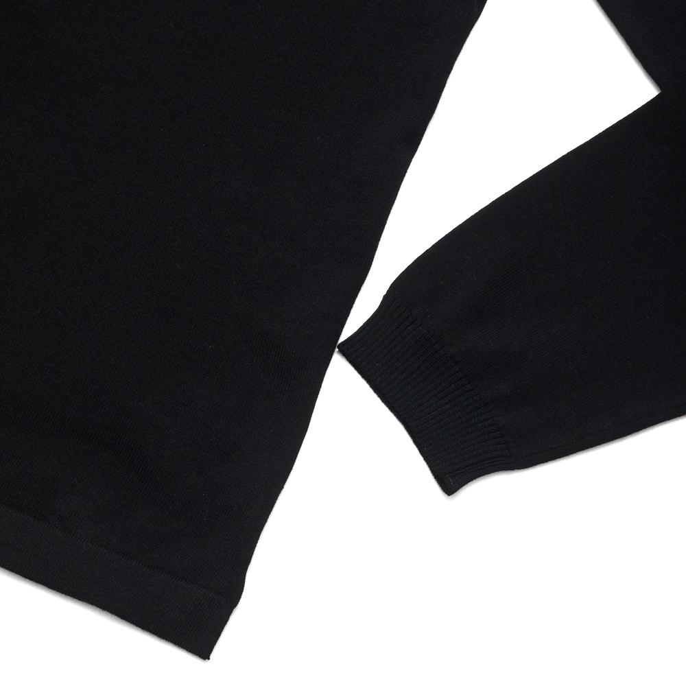Andersen-Andersen Long Sleeve Polo Black at shoplostfound, cuff