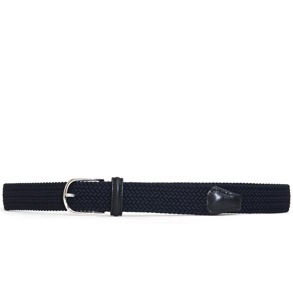 Anderson's Woven Textile Belt Navy/Black at shoplostfound in Toronto, closed