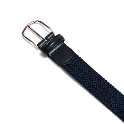 Anderson's Woven Textile Belt Navy/Black at shoplostfound in Toronto, closed