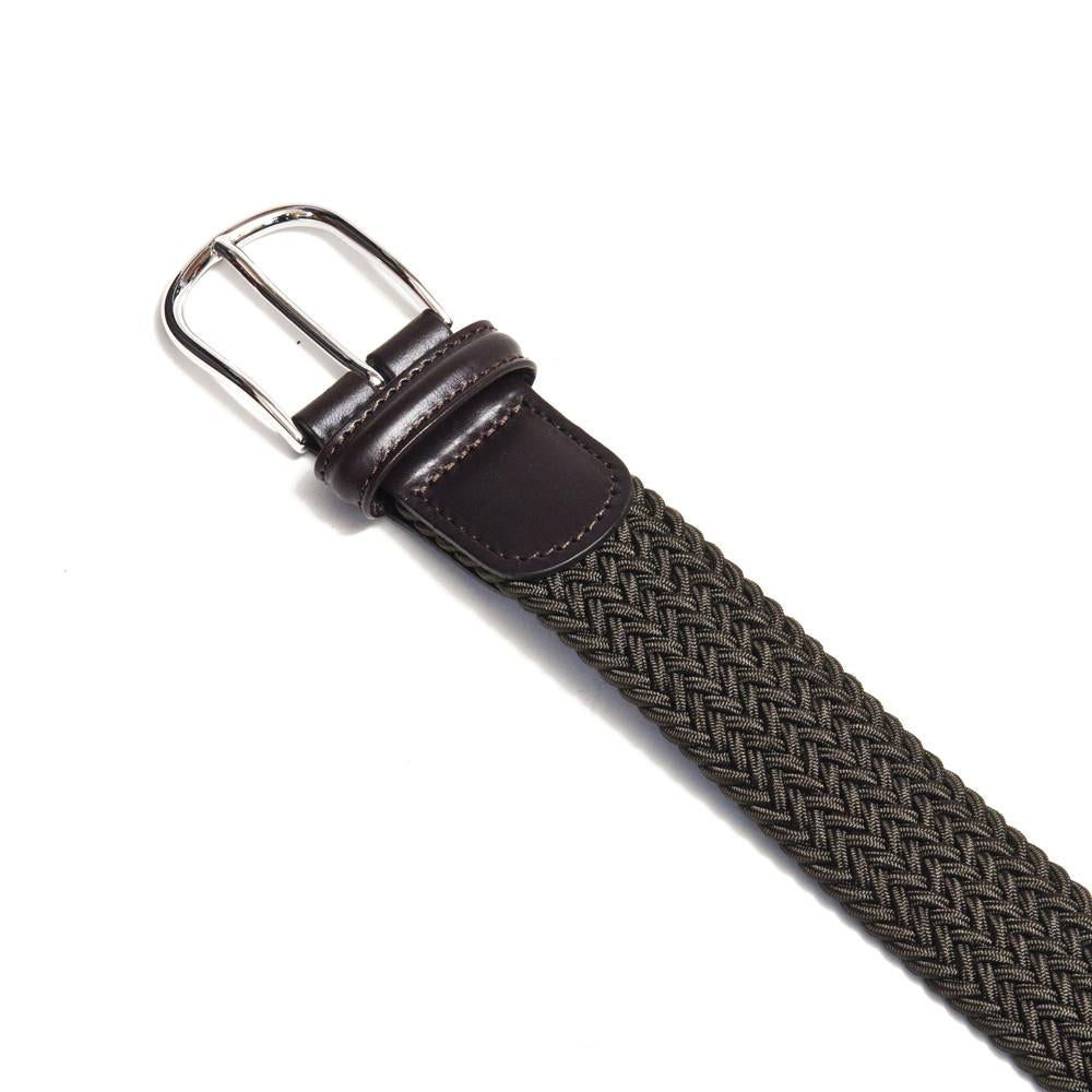 Anderson's Woven Textile Belt Olive at shoplostfound in Toronto, buckle