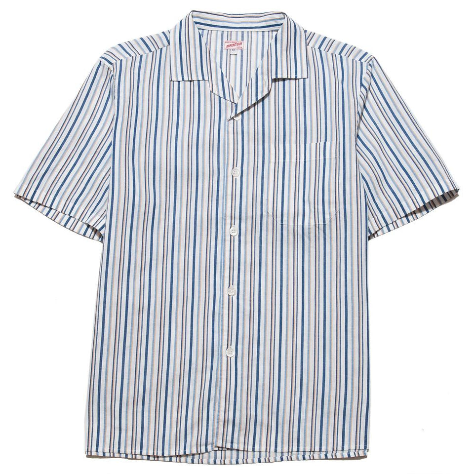 Arpenteur Pyjama Coolmax Shirt White Stripes at shoplostfound, front