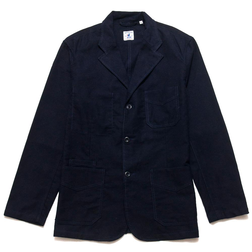 Arpenteur Villefranche Wool Cotton Serge Navy at shoplostfound, front
