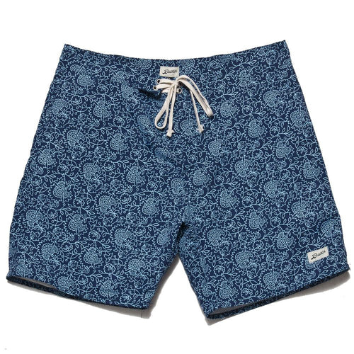 Bather Blue Floral Surf Trunk at shoplostfound, front