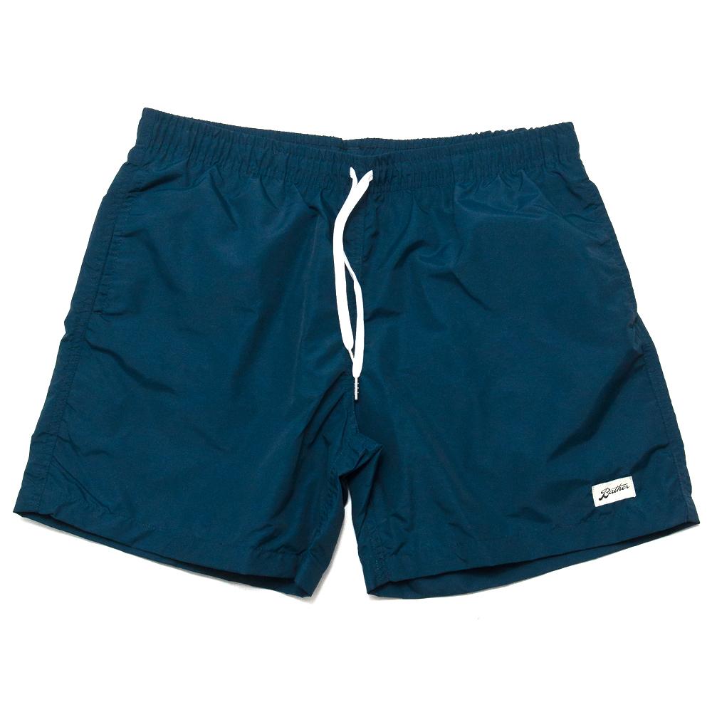 Bather Solid Swim Trunk Navy at shoplostfound, front