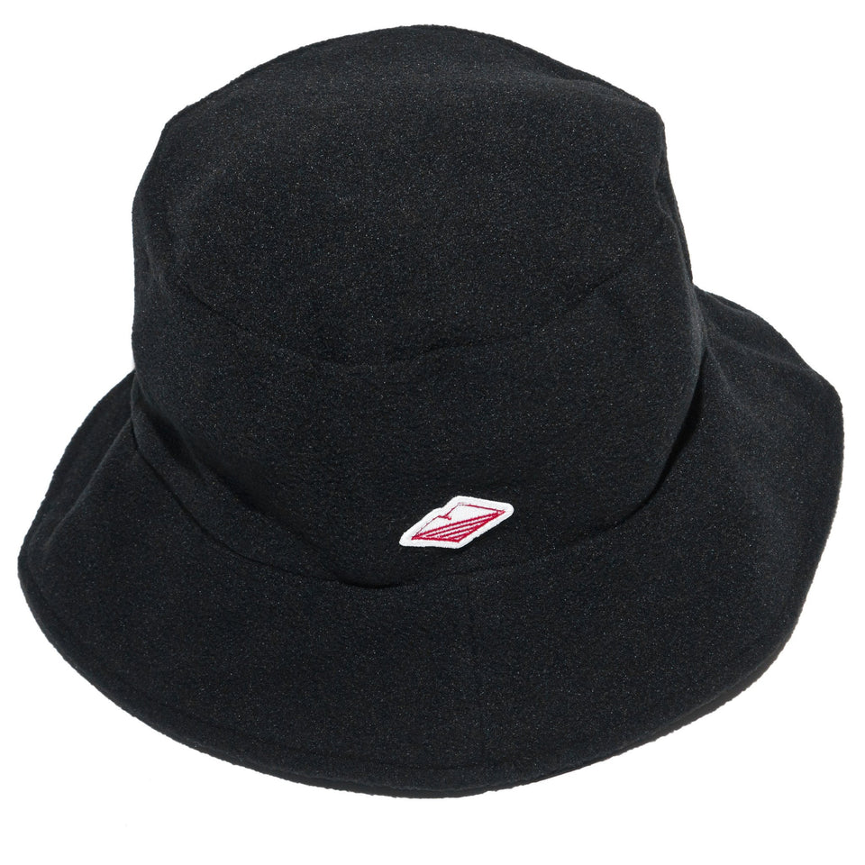Battenwear * Lost & Found Black Fleece Bucket Hat at shoplostfound in Toronto, front