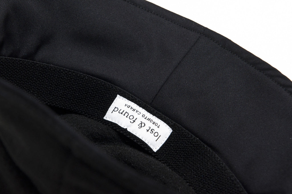 Battenwear * Lost & Found Black Fleece Bucket Hat at shoplostfound in Toronto, inner tag