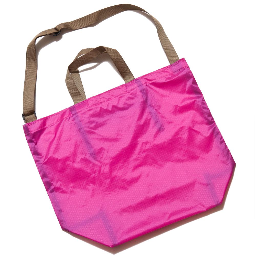 Battenwear Packable Tote w/ Shoulder Strap Neon Pink at shoplostfound, back