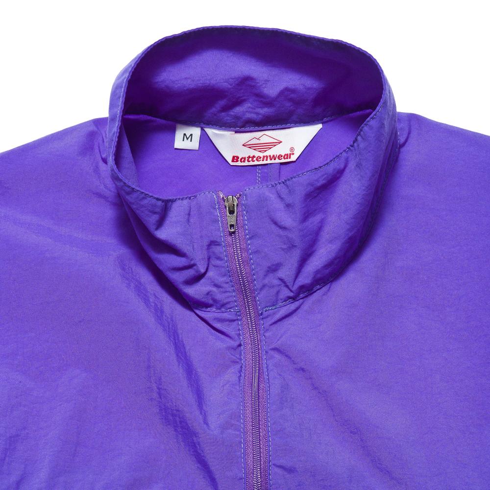 Battenwear Packable Windstopper Purple at shoplostfound, neck