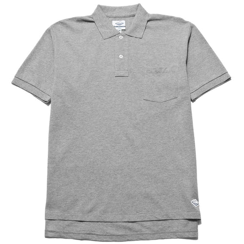 Battenwear Polo Shirt Heather Grey at shoplostfound, front