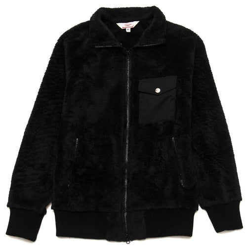 Battenwear Warm-Up Fleece Sweater Black at shoplostfound, front