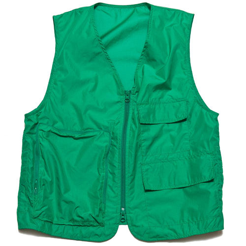 Beams Plus Mil Over Vest Ripstop Green at shoplostfound, front