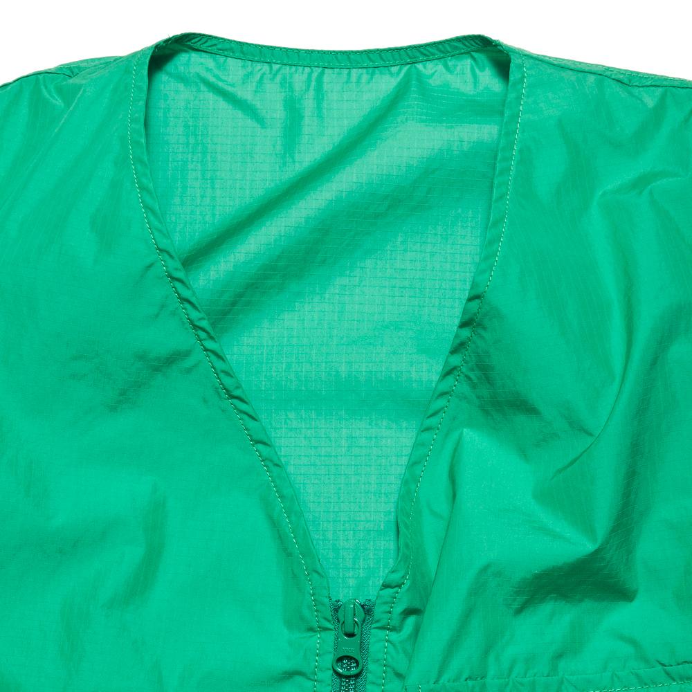 Beams Plus Mil Over Vest Ripstop Green at shoplostfound, neck