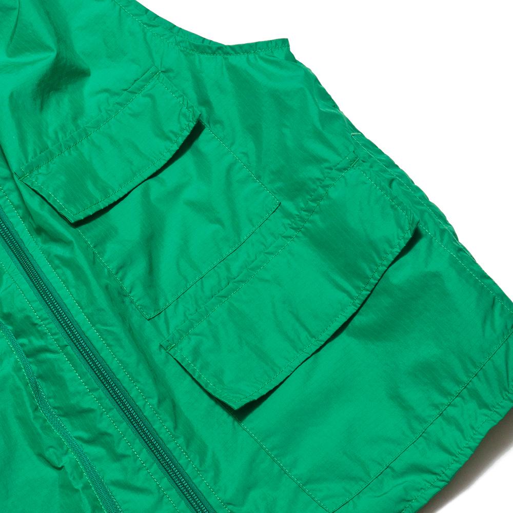 Beams Plus Mil Over Vest Ripstop Green at shoplostfound, pocket