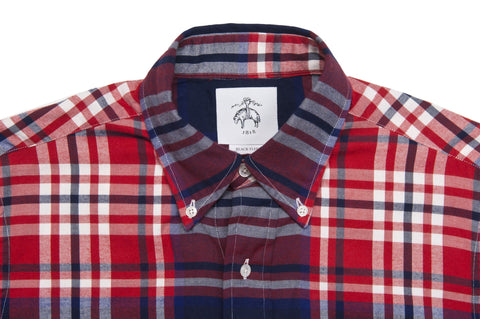 Black Fleece By Brooks Brothers Red Navy White Plaid Button Down