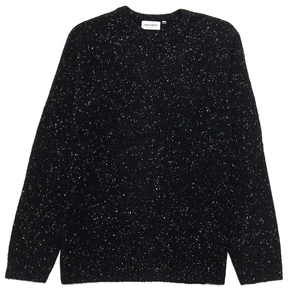 Carhartt W.I.P. Anglistic Sweater Black Heather at shoplostfound, front