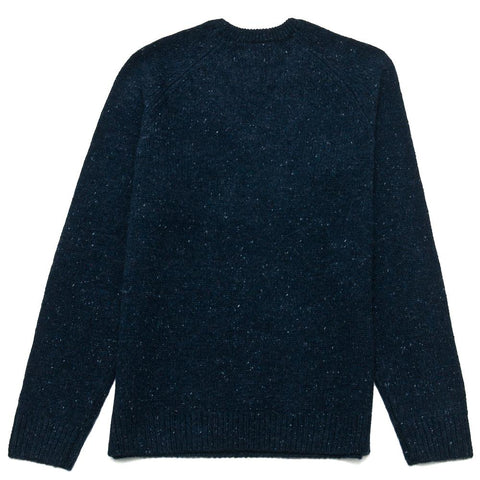 Carhartt W.I.P. Anglistic Sweater Navy Heather at shoplostfound, front