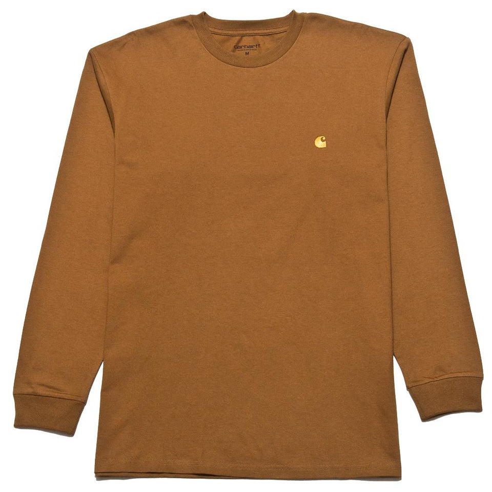 Carhartt W.I.P. L/S Chase T-Shirt Hamilton Brown at shoplostfound, front