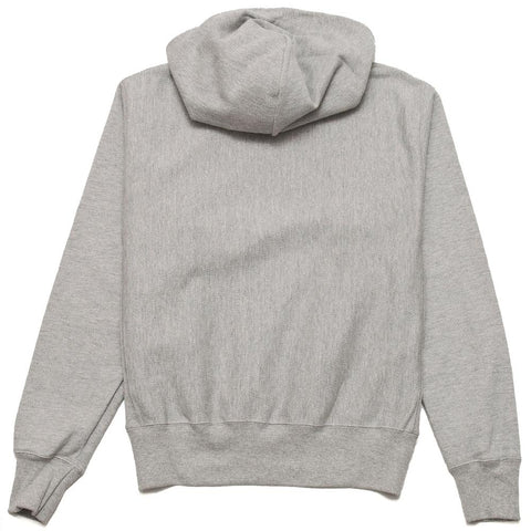 Champion Reverse Weave Pullover "Big C" Logo Hood Oxford Gray at shoplostfound, front
