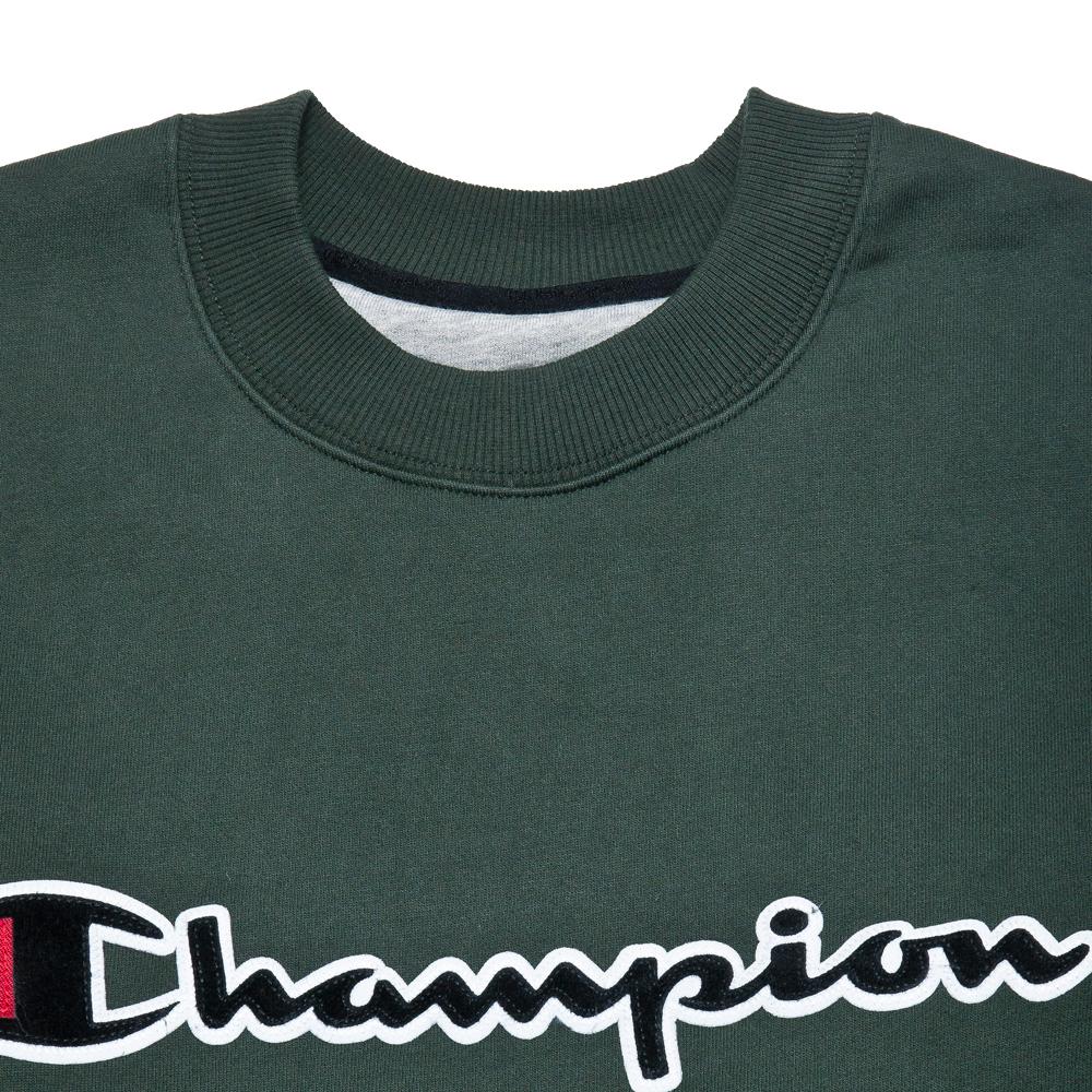 Champion Superfleece Logo Crew 2.0 Forest Grove at shoplostfound, neck