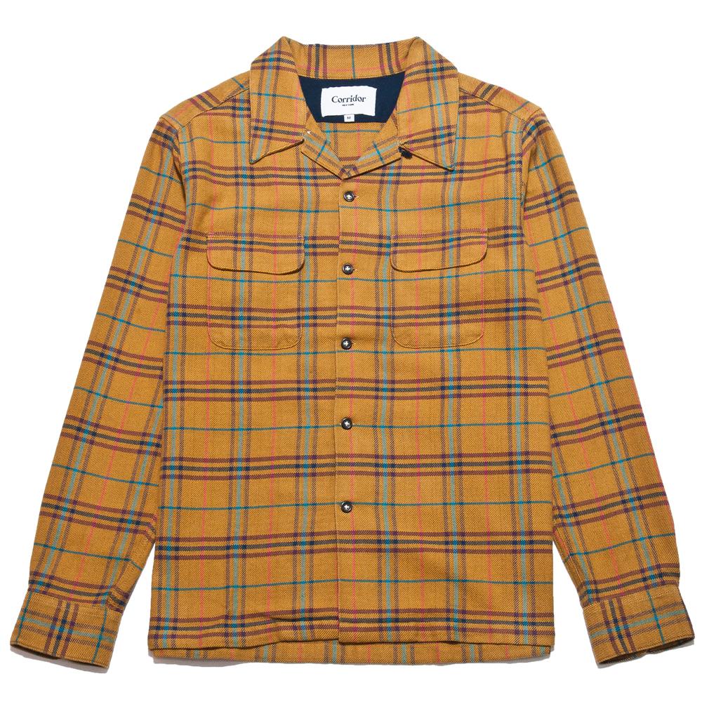 Corridor Mustard Autumn Plaid Workshirt at shoplostfound, front