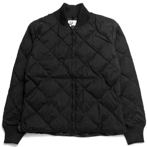Crescent Down Works Diagonal Quilted Sweater Black