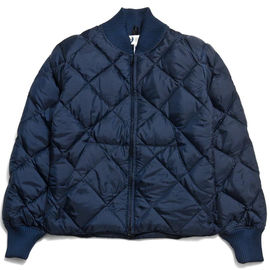 Crescent Down Works Diagonal Quilted Sweater Navy