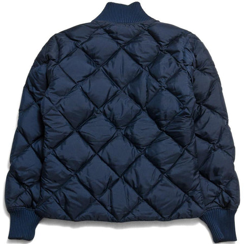 Crescent Down Works Diagonal Quilted Sweater Navy