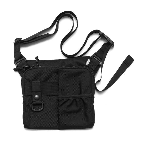 DSPTCH Slim Sling Pouch Black at shoplostfound, front
