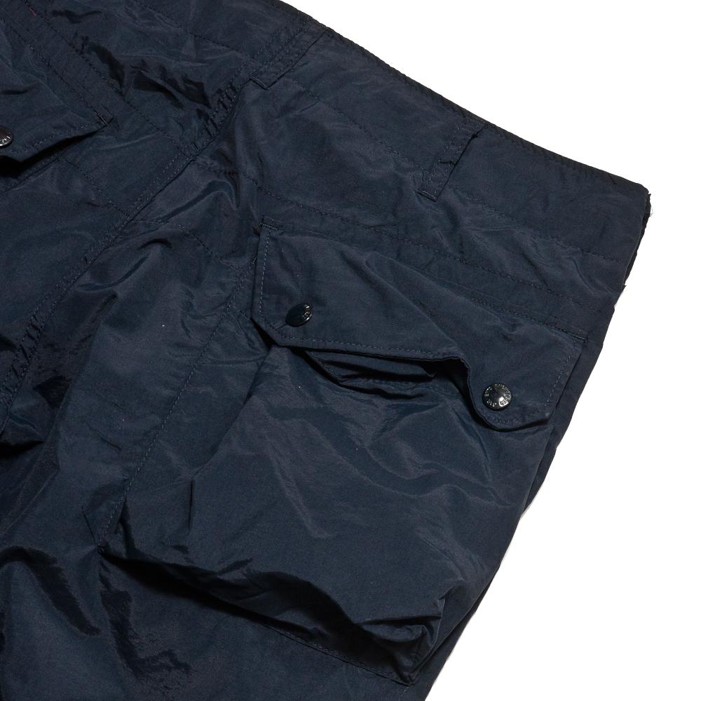 Engineered Garments Acrylic Coated Nylon Taffeta Norwegian Pant Navy at shoplostfound, details