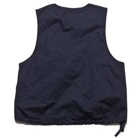 Engineered Garments Highcount Twill Cover Vest Dark Navy at shoplostfound, front