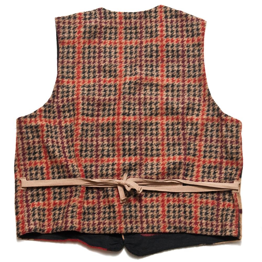 Engineered Garments Knit Vest Tan/Black Gun Club at shoplostfound, XL 2