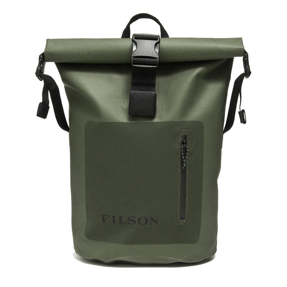 Filson Dry Backpack Green at shoplostfound, front
