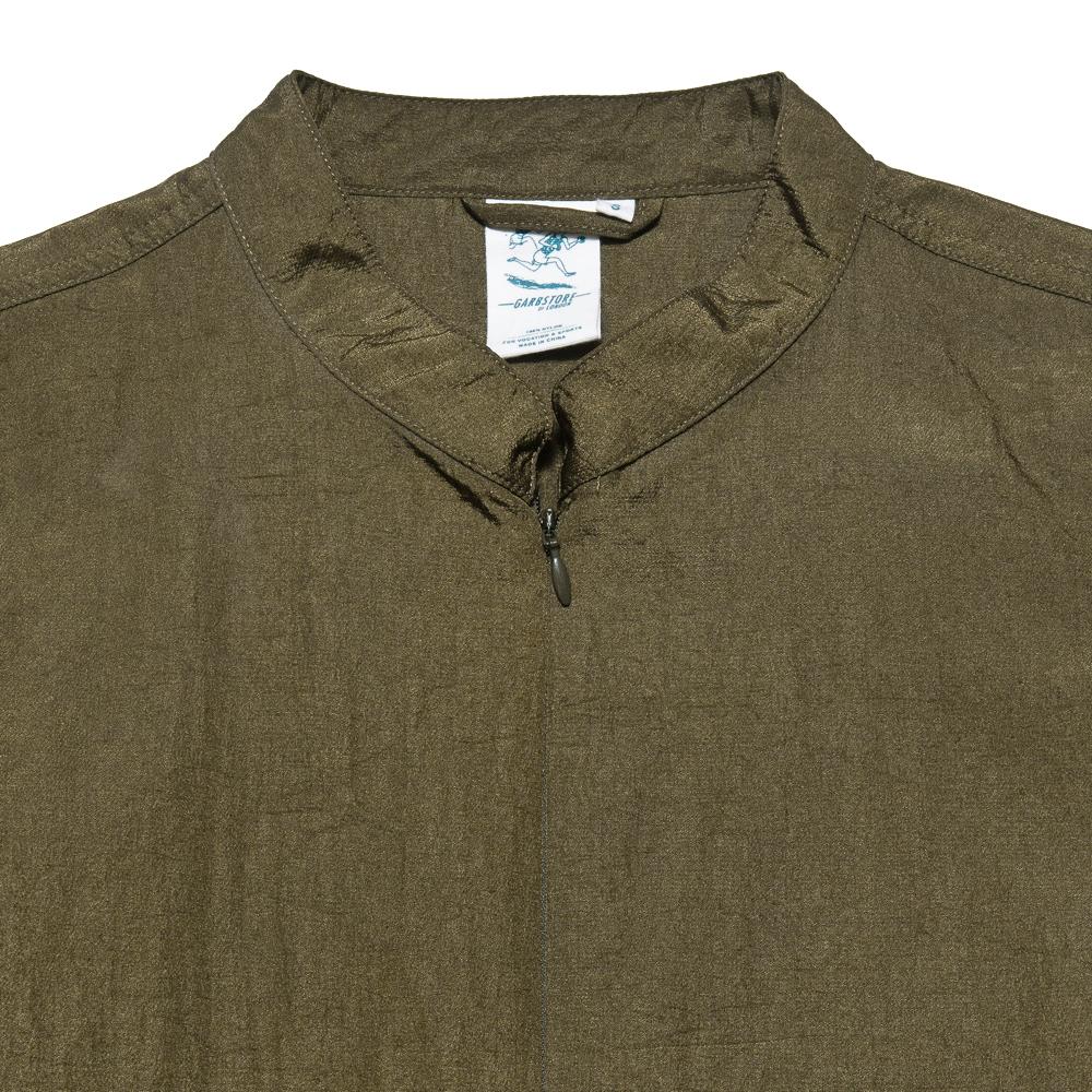 Garbstore Co-Op Pullover Shirt Olive at shoplostfound, neck