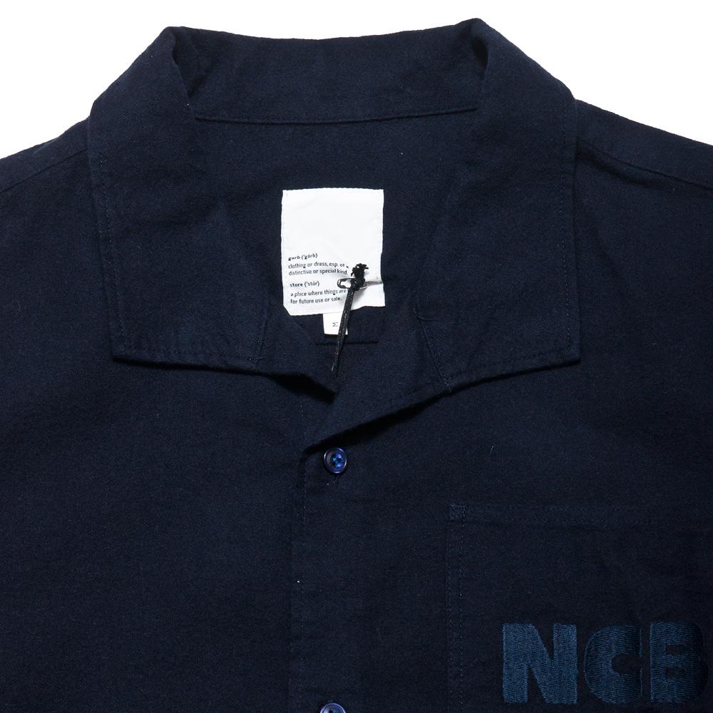 Garbstore NCB Slacker Shirt Navy at shoplostfound, neck