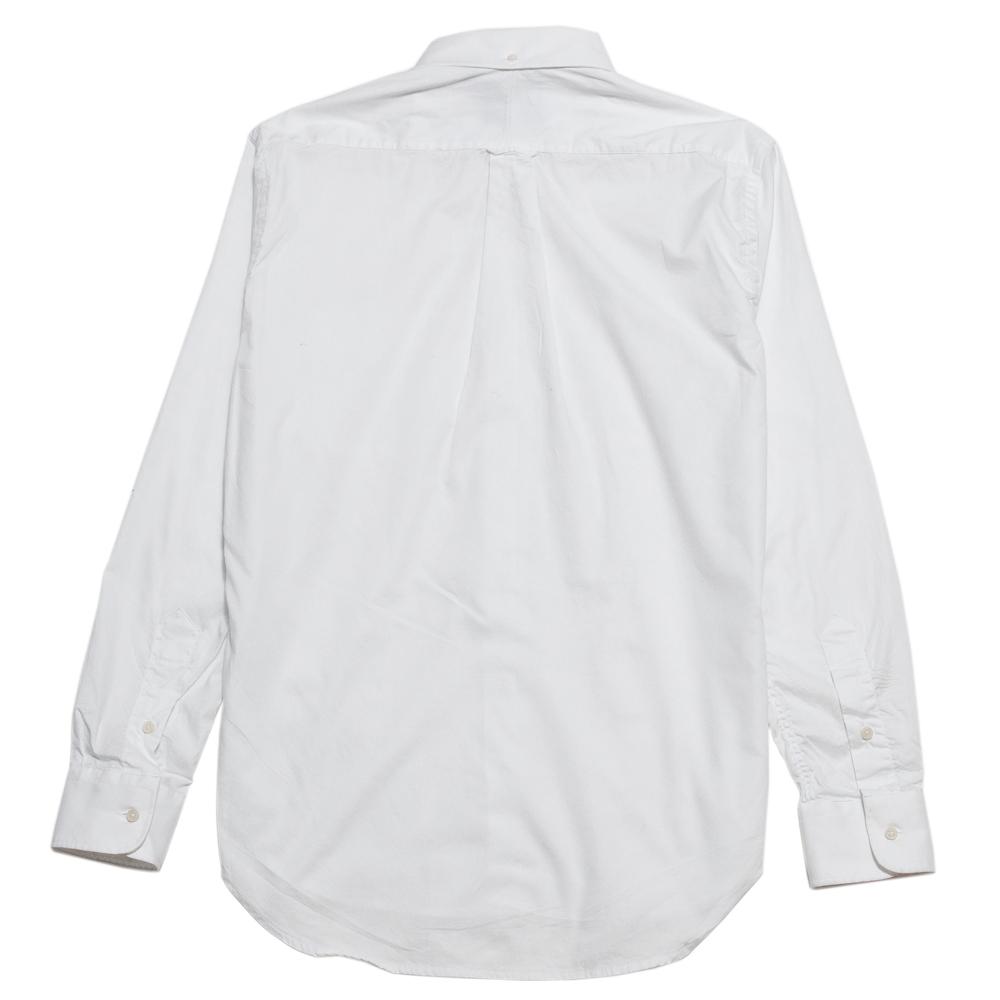 Gitman Vintage Bros. Hidden White Zephyr Oxford Shirt at shoplostfound, back