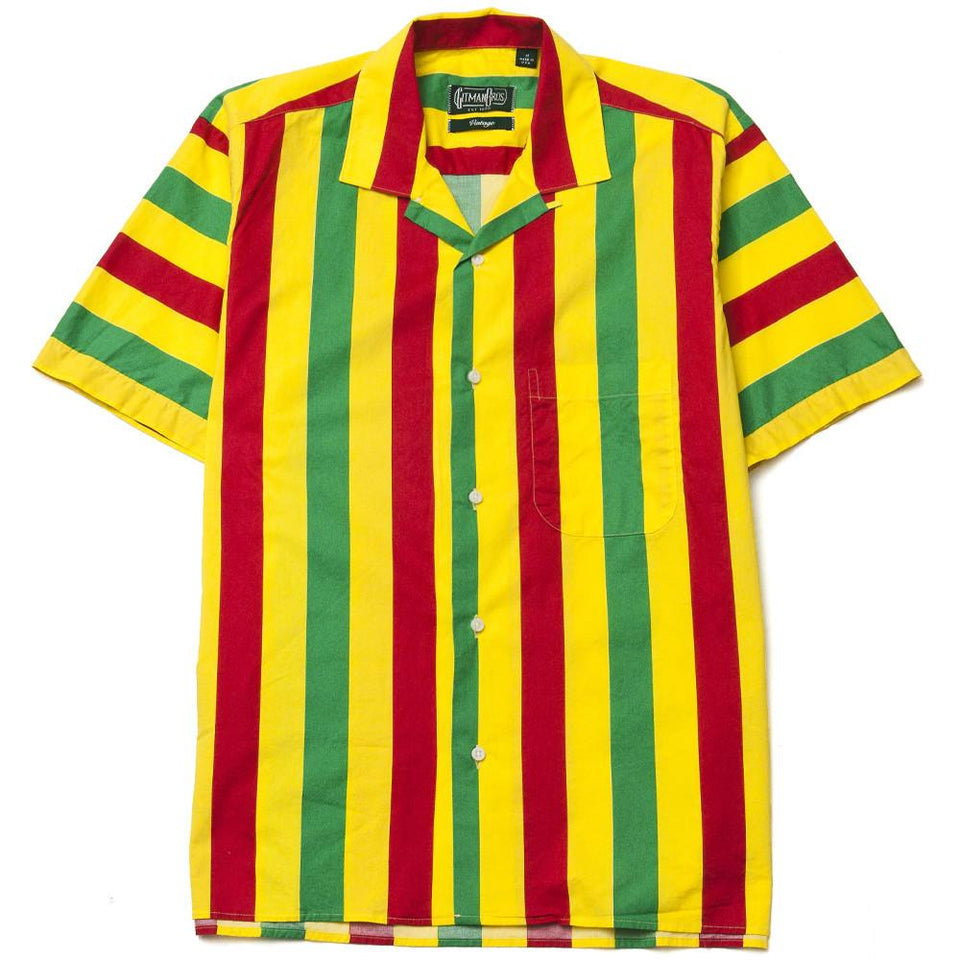 Gitman Vintage Bros. Broader Than Broady Striped Camp Shirt Short Sleeve