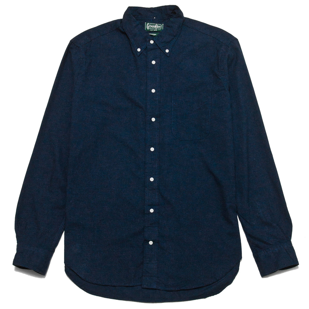 Gitman Vintage Bros. Navy Classic Flannel at shoplostfound, front