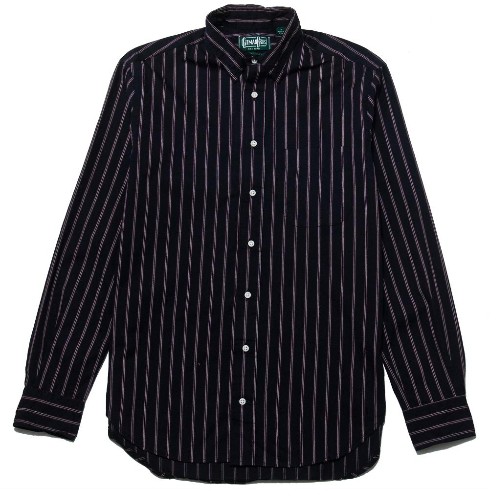 Gitman Vintage Bros. Navy Striped Twill at shoplostfound, front
