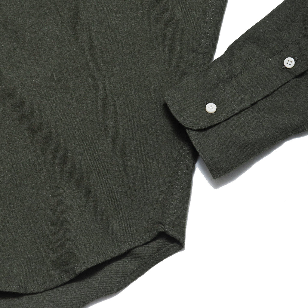Gitman Vintage Bros. Olive Classic Flannel at shoplostfound, cuff