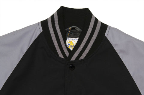 Golden Bear Black Grey Varsity Jacket