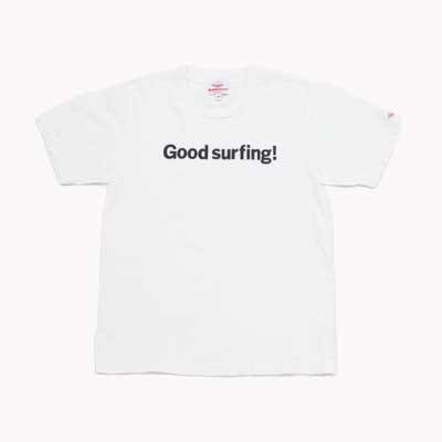 Battenwear Good Surfing T-Shirt White at shoplostfound in Toronto, front