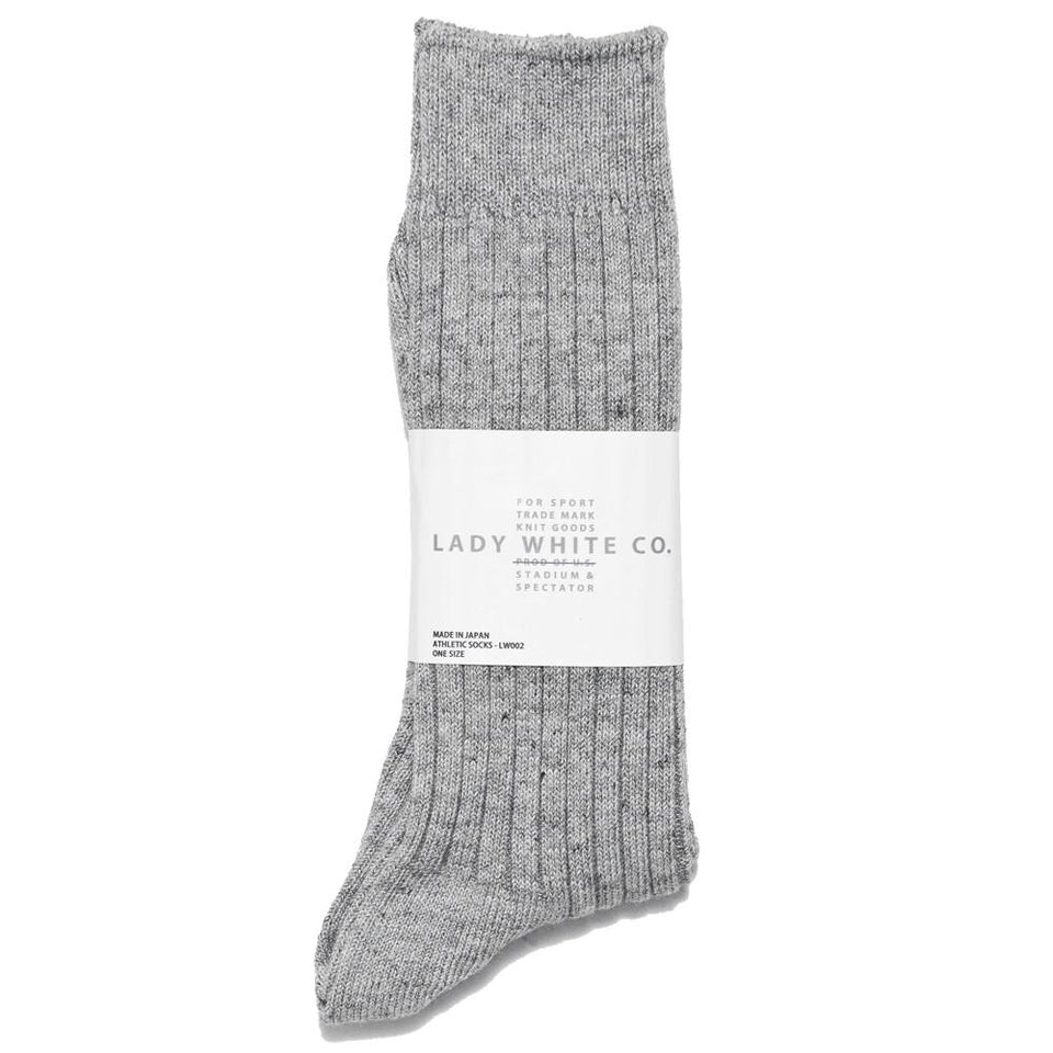 Lady White Co. Heather Grey Socks at shoplostfound, front