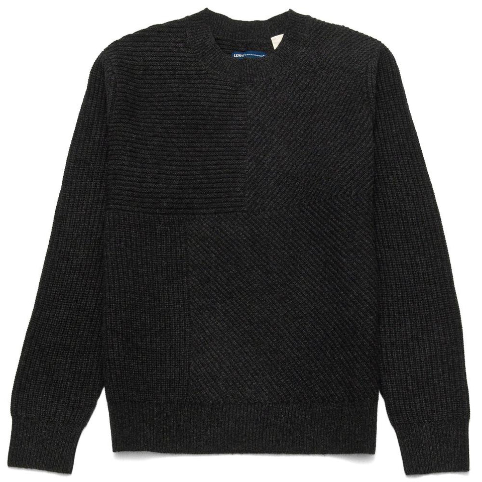 Levi's Made & Crafted Pieced Sweater Caviar at shoplostfound, front