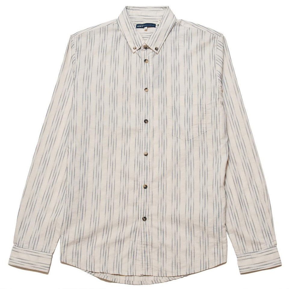 Levi's Made & Crafted Standard Shirt Ikat White/Blue at shoplostfound, front